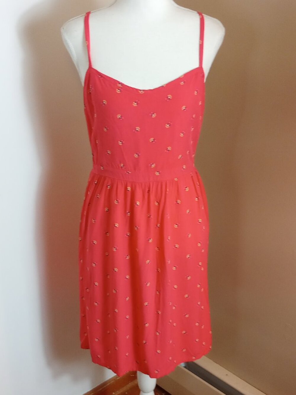 Cute Orange, Flower Print Sun Dress / Size 10 / Old Navy